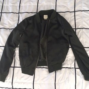 olive green “bomber jacket”